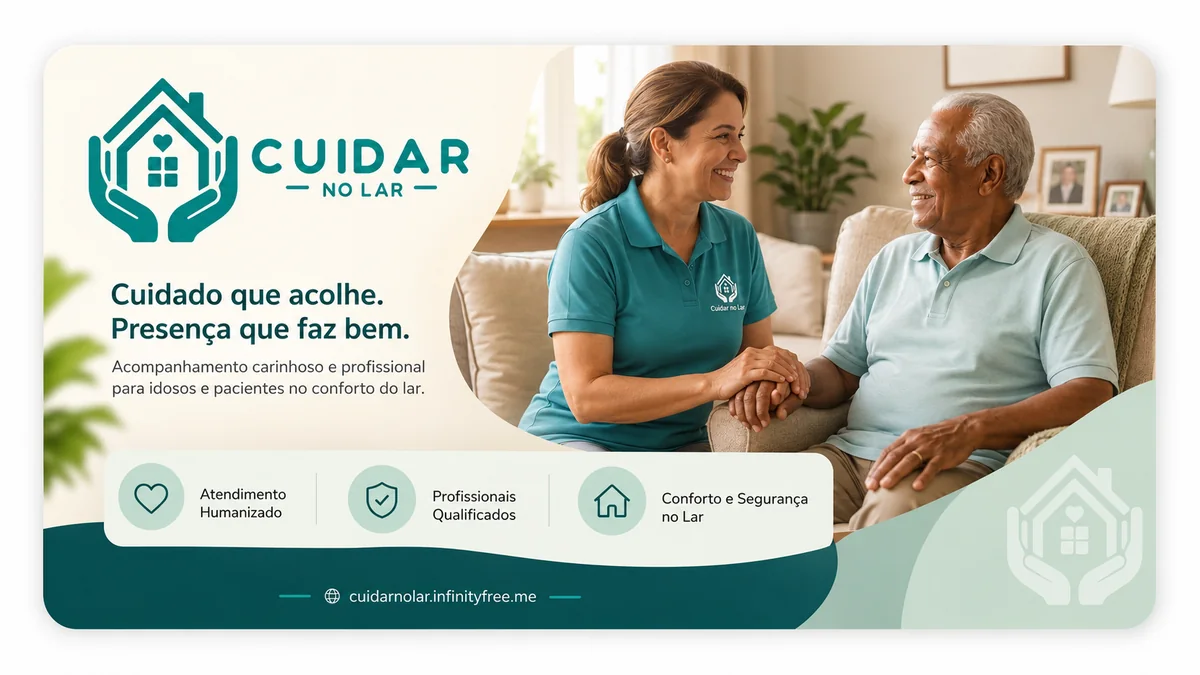 Prévia visual do site Cuidar no Lar
