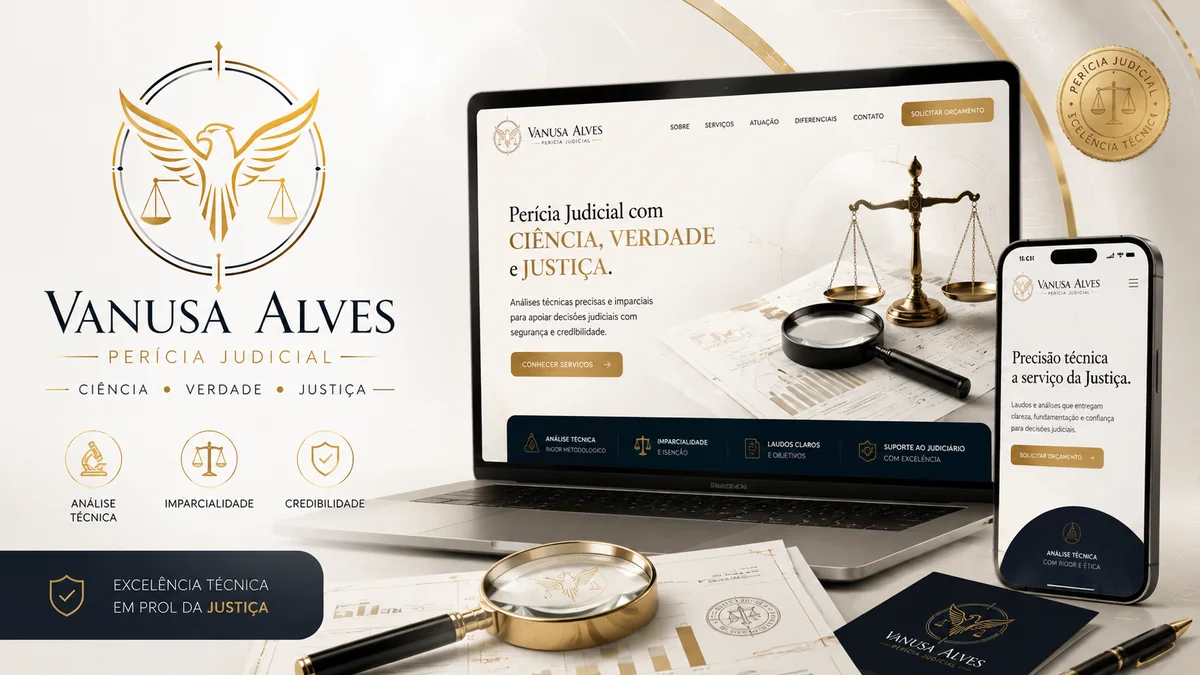 Prévia visual do site Vanusa Alves — Perícia Judicial